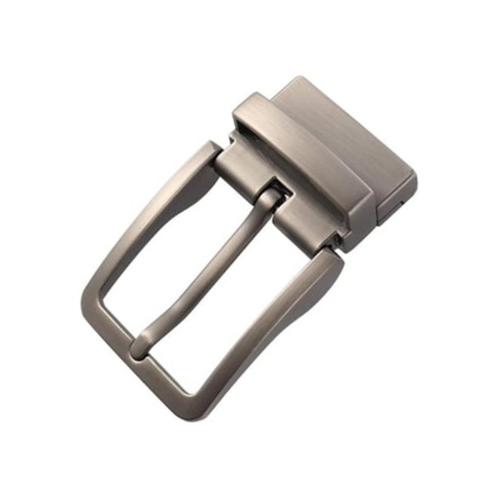 Férfi öv megfordítható, téglalap alakú, antik fém csattal