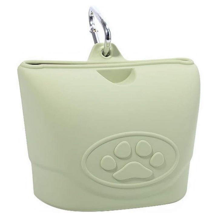 Punga pentru recompense caini, silicon, magnetica, verde deschis, 11x9.5x6cm