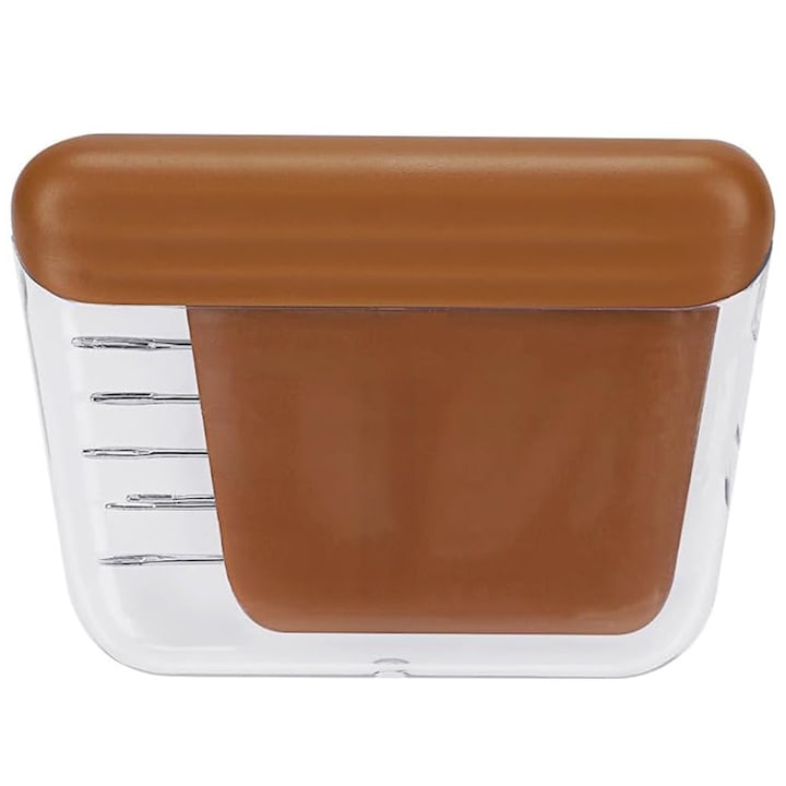 Cutie pentru ace de cusut magnetica, 10 ace mari, 7.5x5.5cm, transparenta