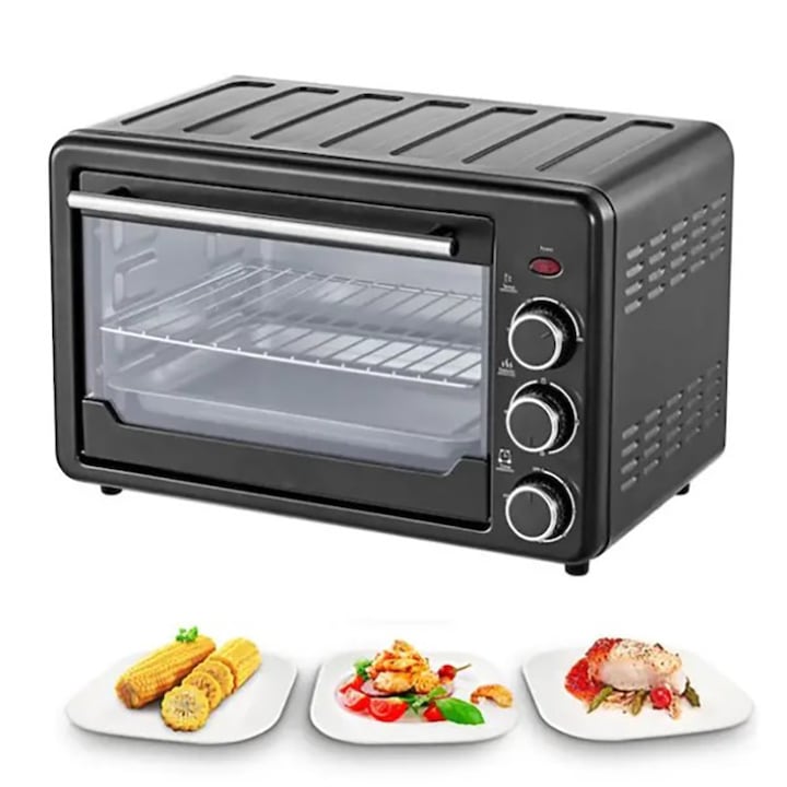 Elektromos sütő 25L – Multifunkcionális pizza, sütemények, sültek, kenyér és torták készítéséhez, 220V