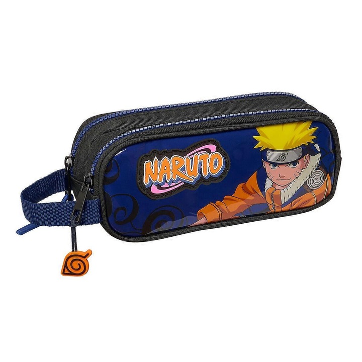Несесер Naruto Ninja, синьо-черен, 21x8x6cm, 2 отделения