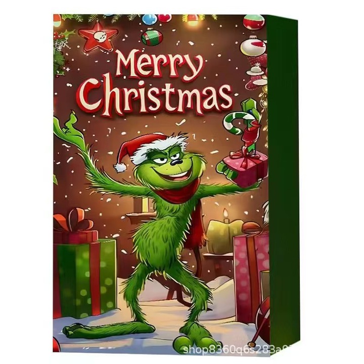 Set Figurine Craciun, Grinch, Calendar Advent, 24 Pcs