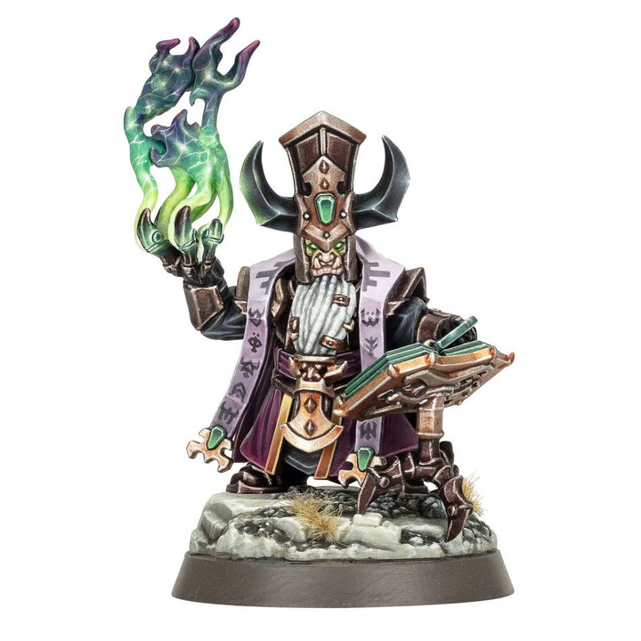 Разширение за игра Warhammer Age of Sigmar, Daemonsmith Ashen Elder Helsmiths of Hashut, Games Workshop, 18 части, сиво