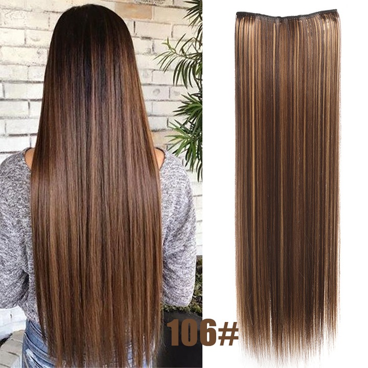 Peruca sintetica lunga, 50CM, culoare naturala, usor de purtat, set