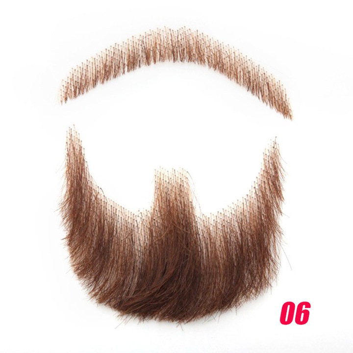 Set de barba falsa, par barbati, aspect natural, usor de purtat, multicolor