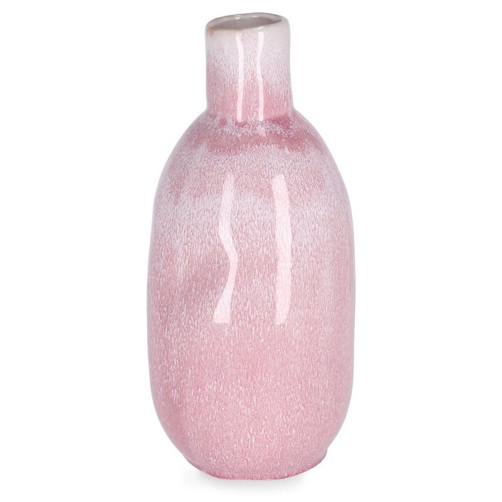 Iku rózsaszín kerámia váza, Ø13,5x29m