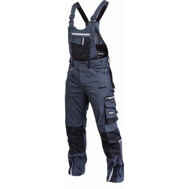 Pantaloni salopeta de lucru „FLEX LINE” – gri M