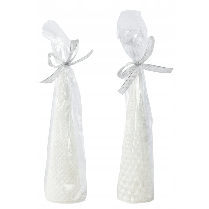 Традиционна свещ Kaemingk, конична, 15 см, бяла