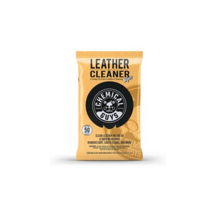 ChemicalGuys Leather Cleaner Wipes, 50 db