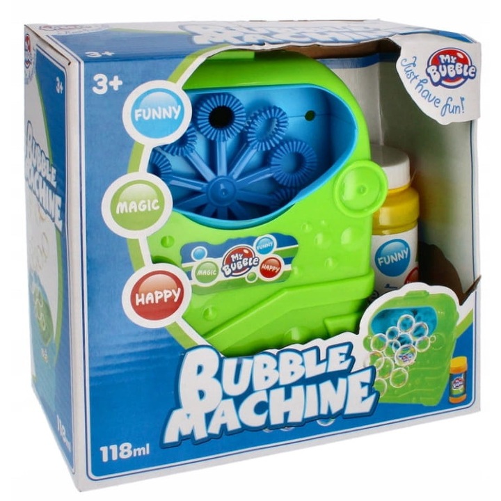 Мега креативен генератор на сапунени мехурчета, форма на камера, 118 мл, комплект с течност, за деца над 3 години