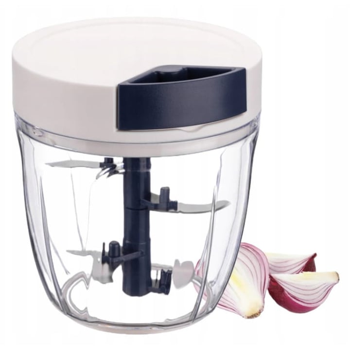 Blender si tocator 3in1 Rosberg R51112OSC, 350 W, 0, 7 L, 2 viteze, Tel, Alb