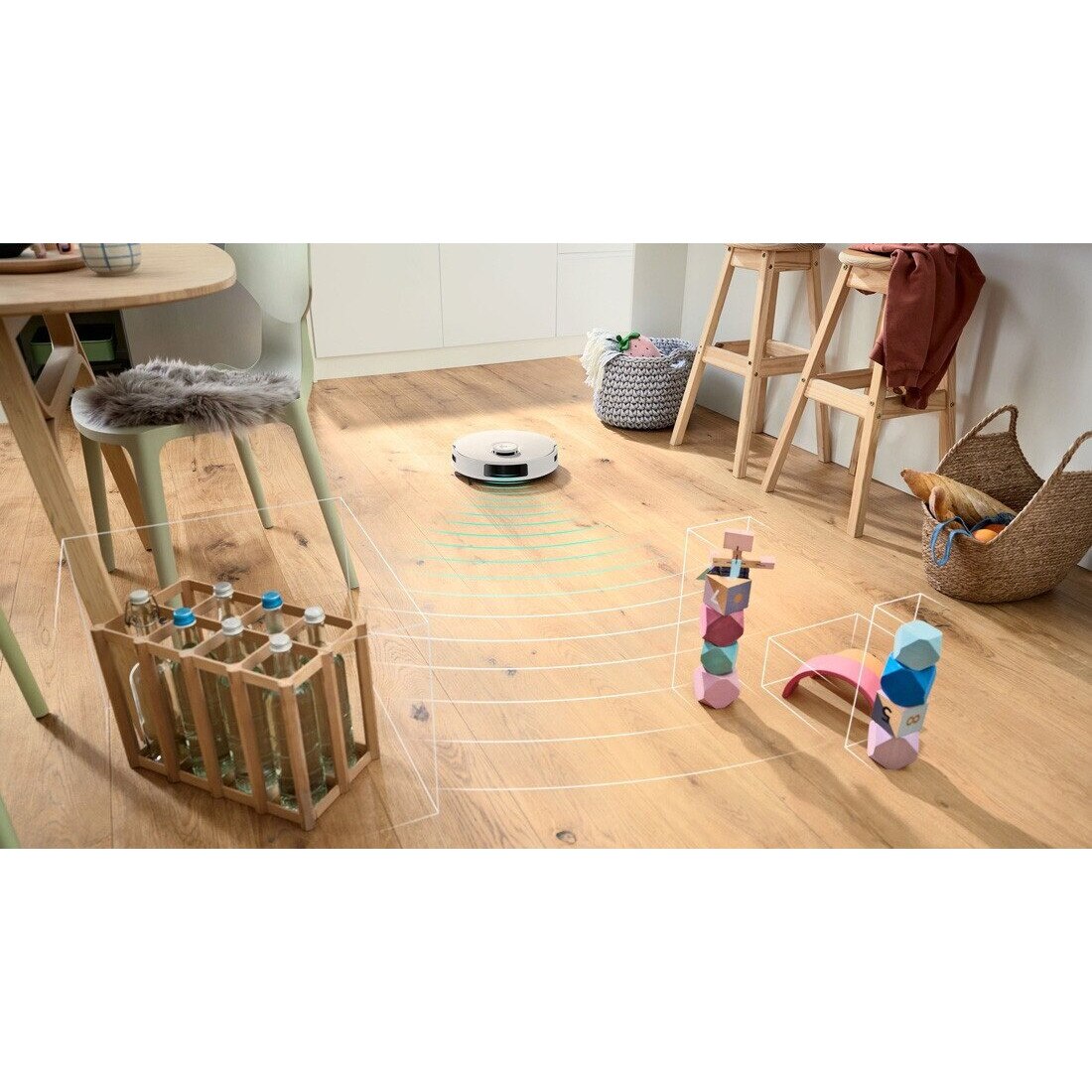 Aspirator robot Bosch BCRD2W, alb, cu funcție de curățare automată