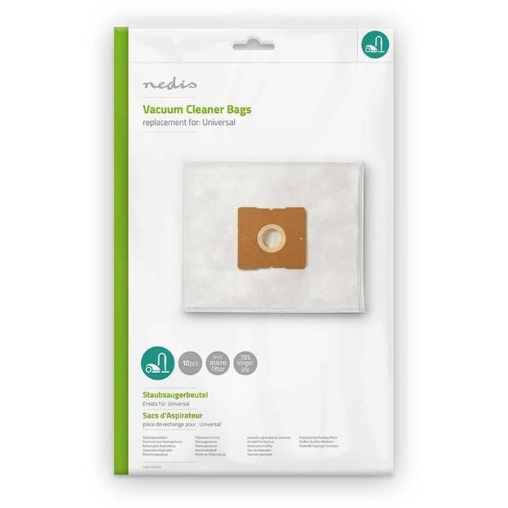 Sac Aspirator Universal, Nedis, Microfibra