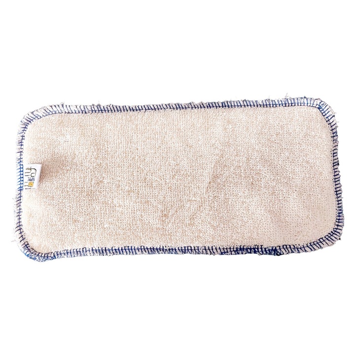 Insertie scutec din bambus, Nappime, 2 straturi, ecru/albastru, 11x25cm