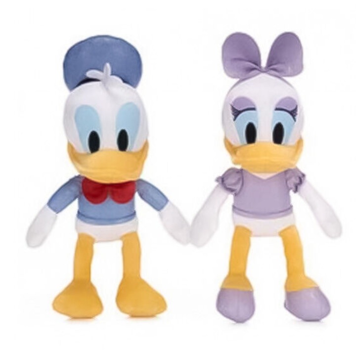 Set Jucării de Plus Disney Donald & Daisy Duck 30cm, Multicolor
