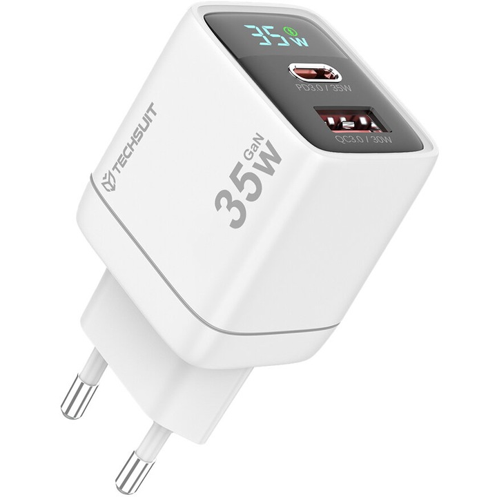 KF2354722 LEDChargX GaN USB-A + USB-C PD35W QC30W 35W Fehér