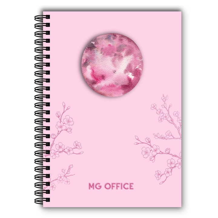 Spirálfüzet A5 80 lap sima 80g/m2 prémium papír, Sakura, MG Office