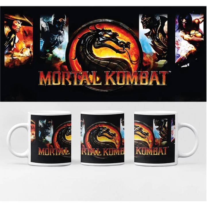Cană D&B BG10088 Mortal Kombat 300 ml Alb