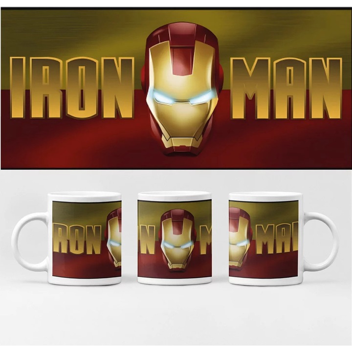 D&B Cană BG10121 IronMan 300 ml Alb 1 Bucată