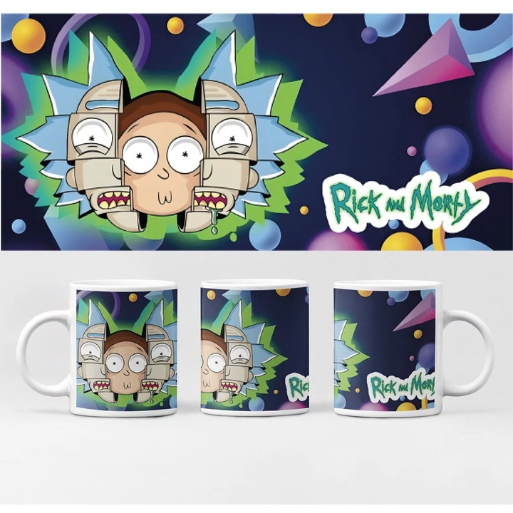Cană D&B BG10130 Rick And Morty 300 ml Alb 1 Bucată