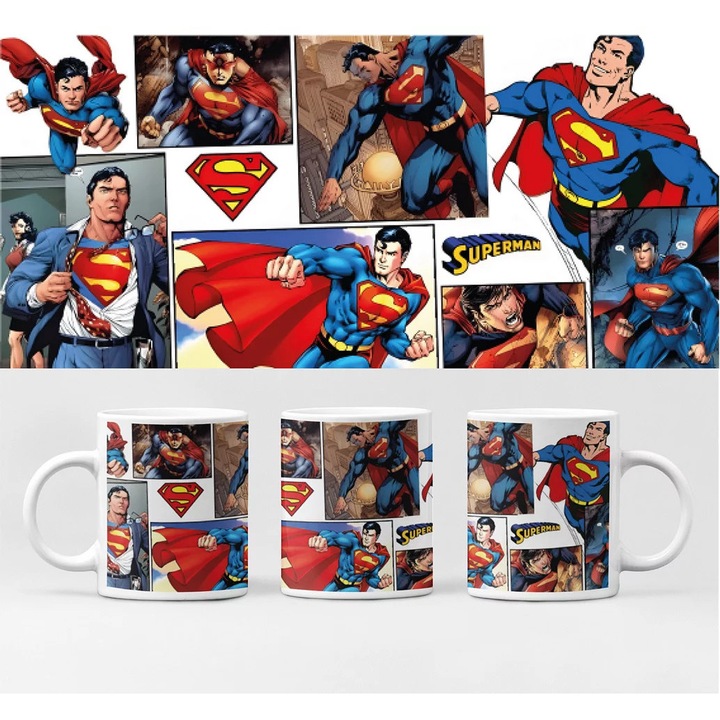 D&B Cană BG10145 Superman 300 ml Alb 1 Bucată