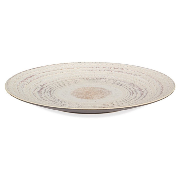 Szett 6 tányér fehér kő bronz Braga Ø27x5, 5m