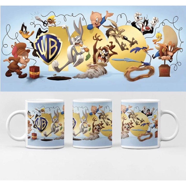 D&B Cană BG10197 Looney Tunes 300 ml Alb 1 Bucată