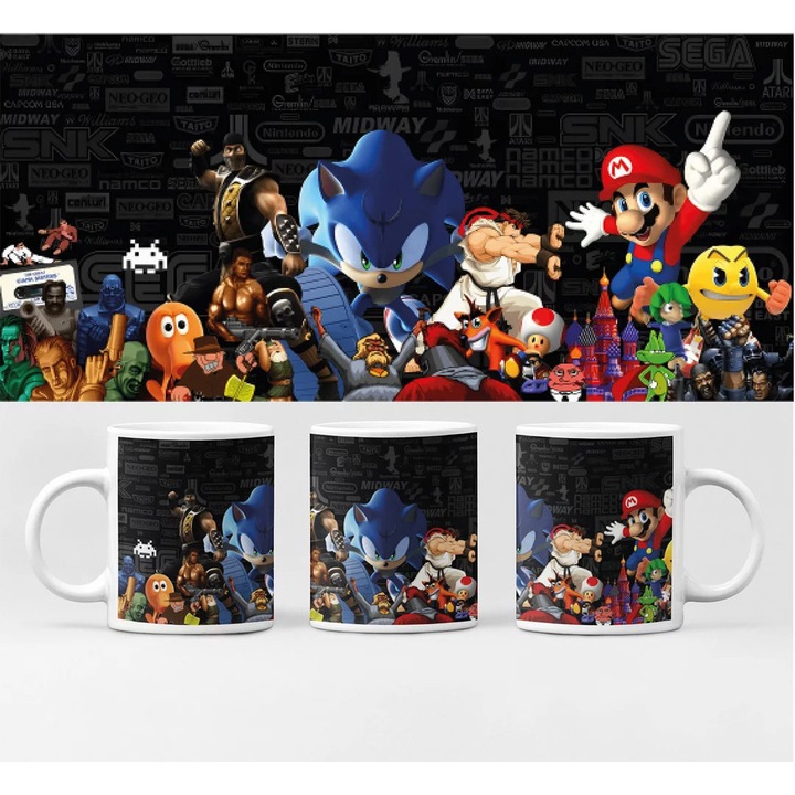 D&B Cană BG10223 Gamer 300 ml Alb 1 Bucată