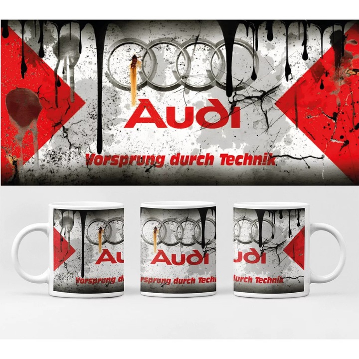 Cană D&B BG10251 Audi 300 ml Albă 1 Bucată