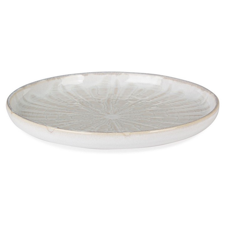 Estarreja fehér kő tányérkészlet 6 db Ø22, 3x2, 8h