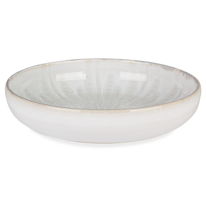 Estarreja Ø22, 1x5h fehér kő 6 tányér készlet