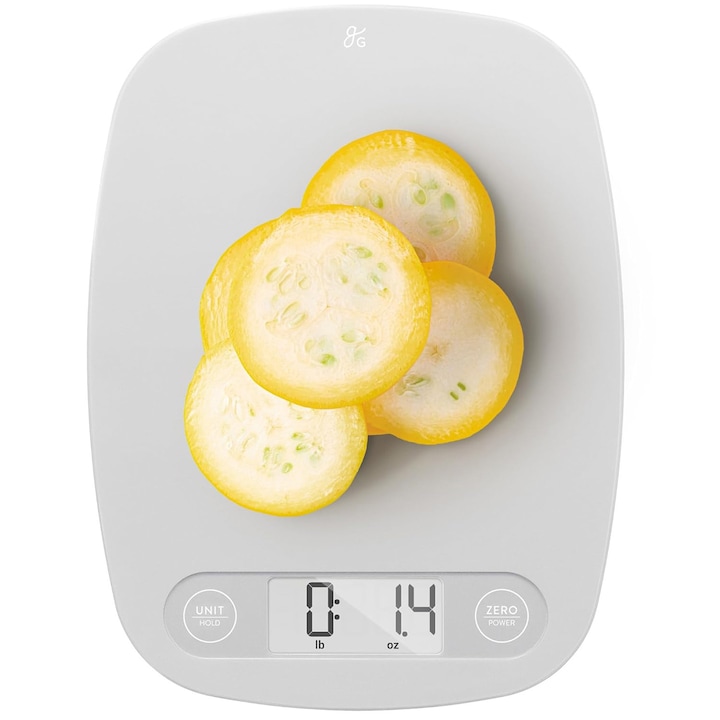 Konyhai mérleg, Vékony, 5 kg - Kompakt étel mérleg, 1g-os beosztás, Könnyű kivitel - Tökéletes a mindennapi főzéshez és sütéshez