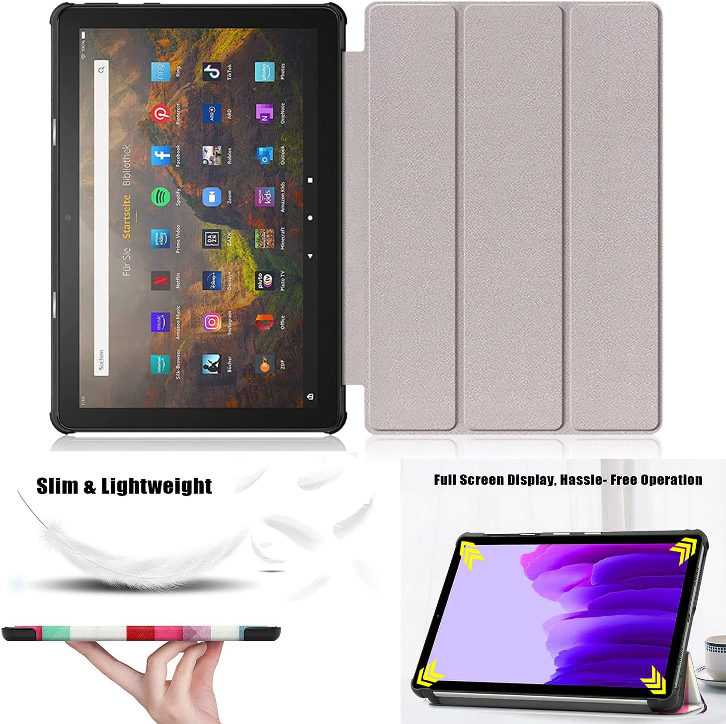 Husa de protectie pentru Lenovo Tab M8 Gen 4(TB-300FU/TB-300XU), 2023, Sigloo, 8", Mozaic