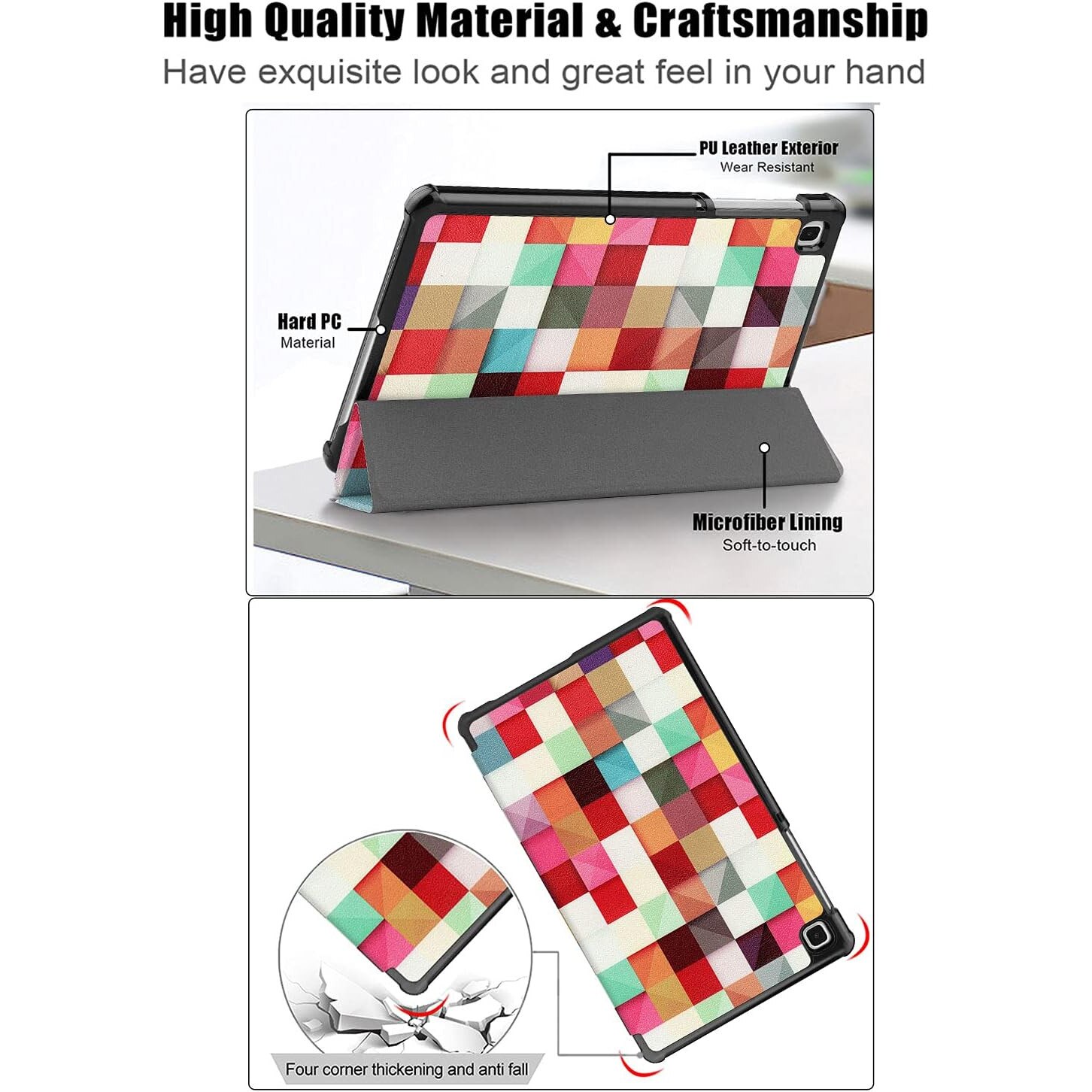Husa de protectie pentru Lenovo Tab M8 Gen 4(TB-300FU/TB-300XU), 2023, Sigloo, 8", Mozaic