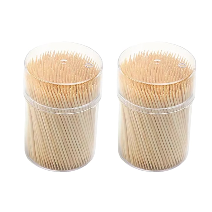 Set 1000 Scobitori din Lemn LyoBest, tub rotund, 65x2 mm