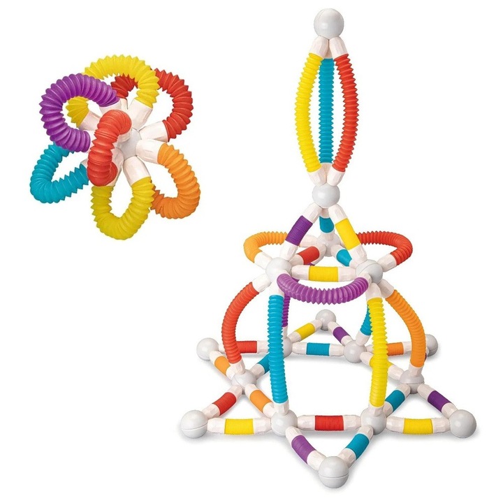 Set de construcție magnetic flexibil Toyska, 66 piese, multicolor, 33x4.5x26.5cm