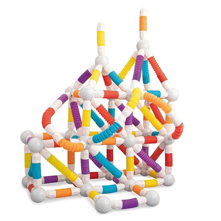 Set de construcție magnetic flexibil Toyska, 108 piese, multicolor, 36.5x6.5x30.5cm
