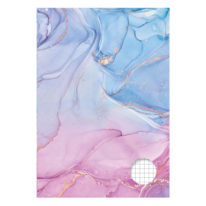 Caiet a5 60f marbl cie-roz patr mici