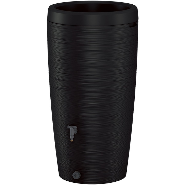 Zbiornik pentru apa de ploaie Gobi 240l, negru, 59,5x44,5x112cm, set cu capac