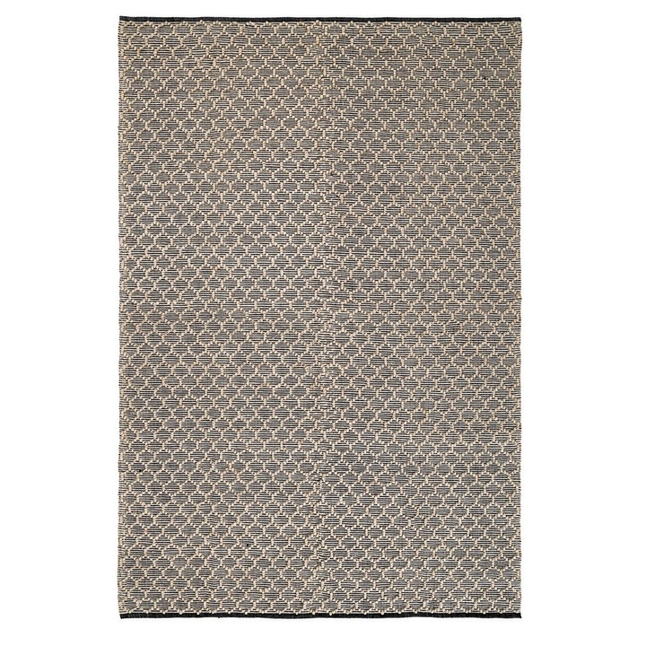 Dhawan fekete natúr poliészter szőnyeg 200x300 cm