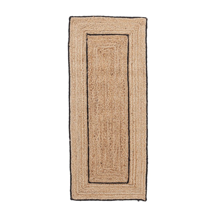 Ankit fekete natúr juta szőnyeg 60x150 cm