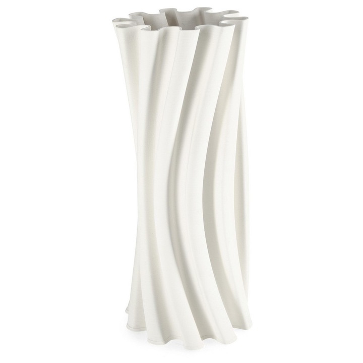 Vaza flori ceramica alba Haylee Ø20x47h