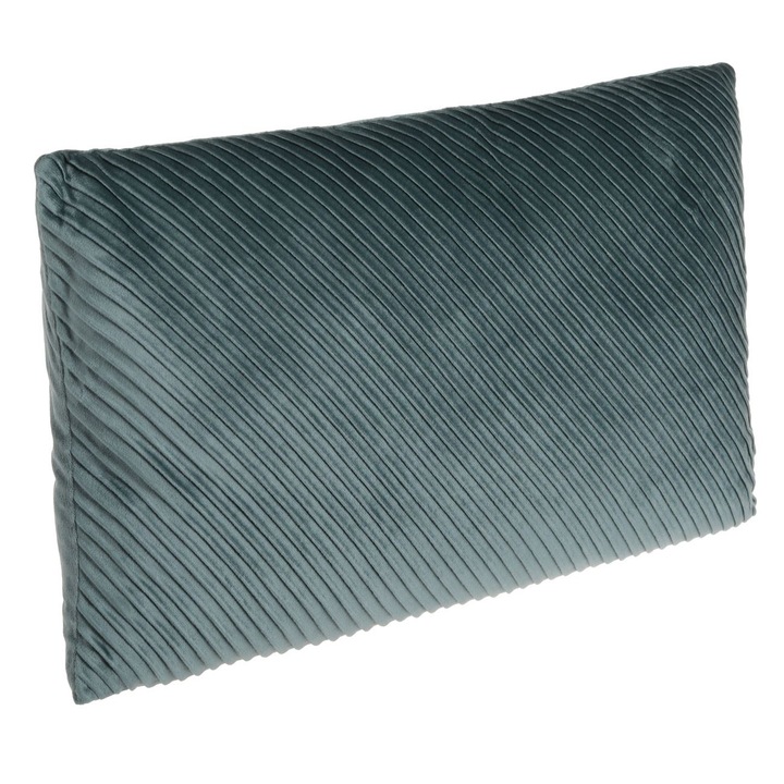 Perna decorativa de iarna verde menta velvet cu model reliefat 50x30cm