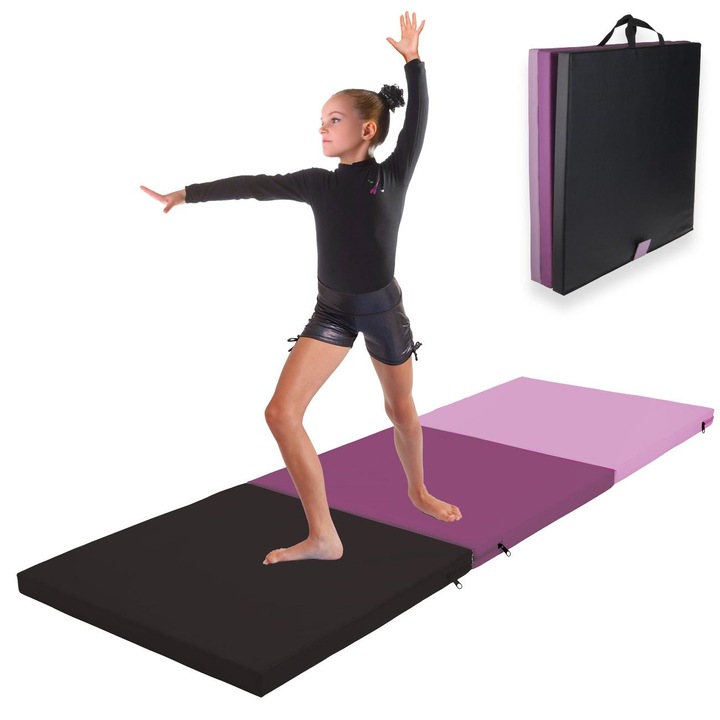 Összecsukható tornaszőnyeg fogantyúval 183x61x4cm