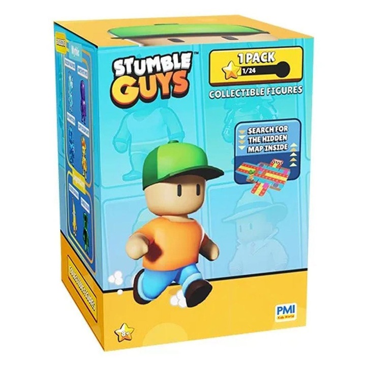 Figurina Stumble Guys 6cm - surpriză din cutie oarbă, 24 de personaje disponibile, multicolor
