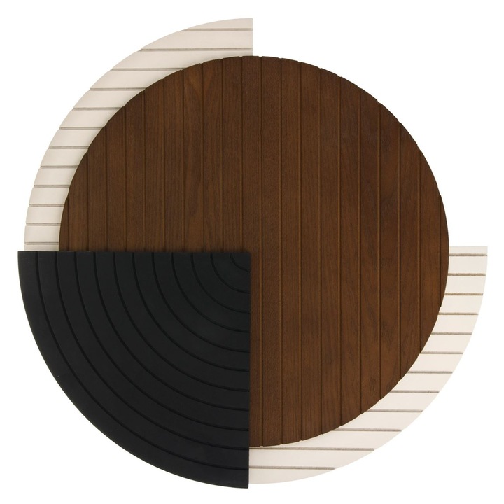 Decoratiune de perete cercuri maro negru ecru ø48cm
