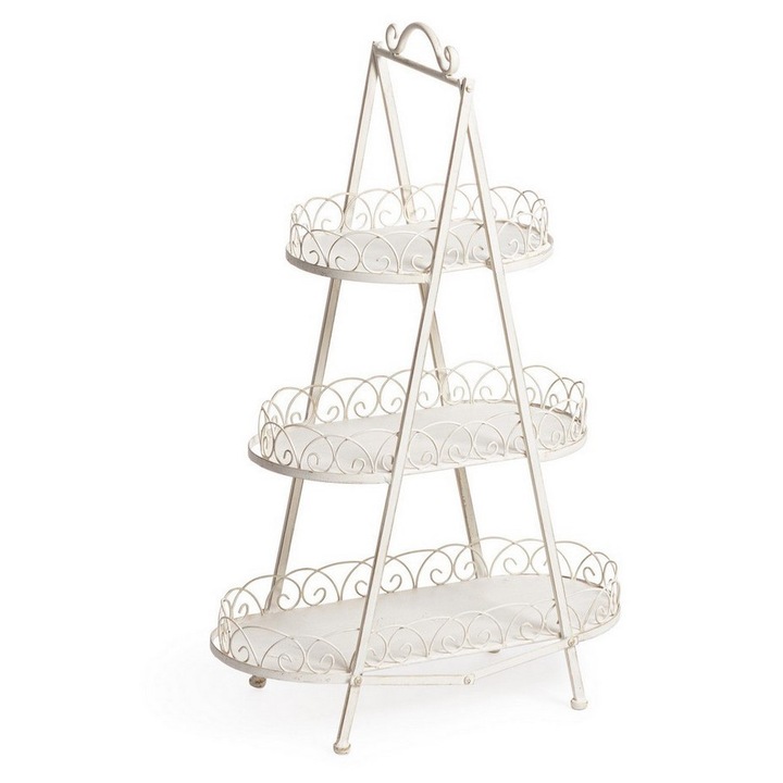 Raft 3 polite otel alb Lexi 54x27x88h