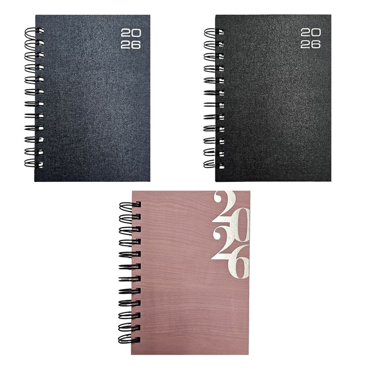 Agenda datata 2026 cu spirala 12x17cm