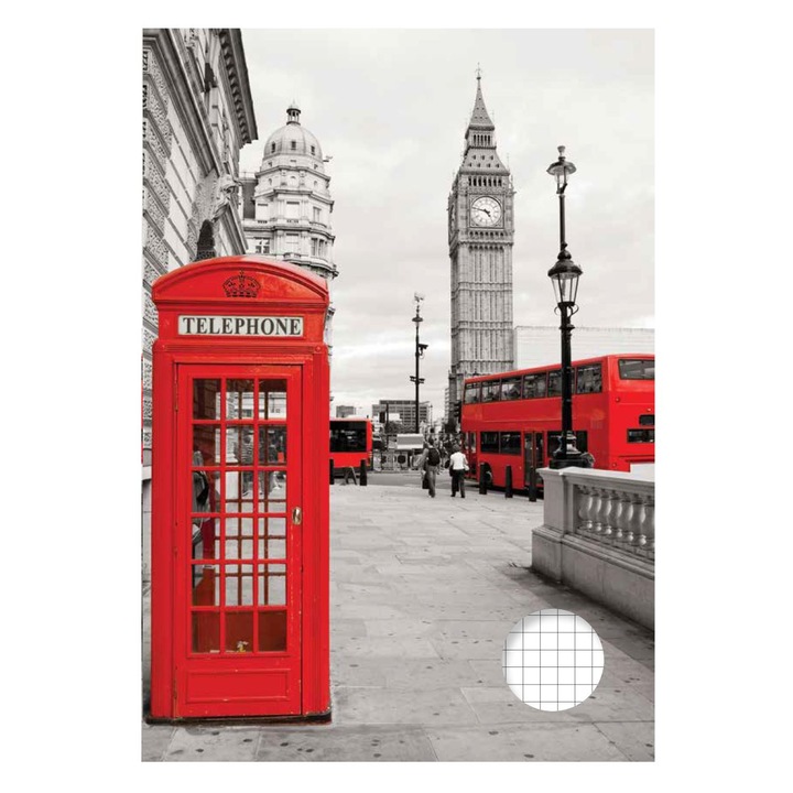 Caiet a5 60f london patr mici