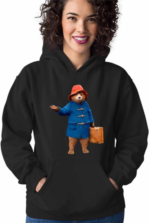 Hanorac Femei Paddington Valiza Urs, Negru